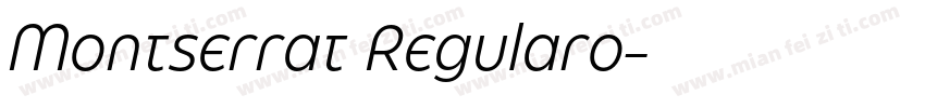 Montserrat Regularo字体转换